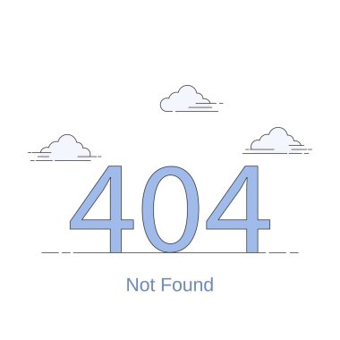 404 hata sayfası düz çizgi kavramı. Varolmayan bir sayfaya bağlantı. Soyut çizgiler, noktalar ve nesneleri. Vektör çizim