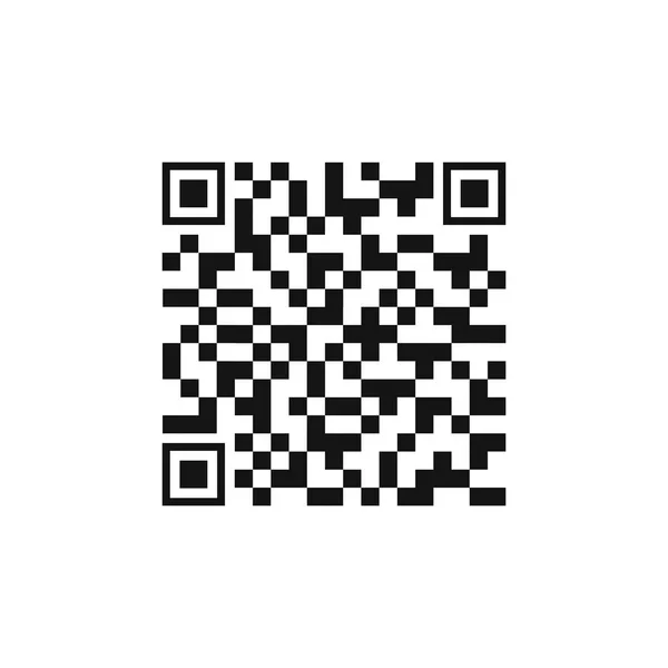 Échantillon de code QR vectoriel pour le balayage de smartphone isolé sur fond blanc — Image vectorielle