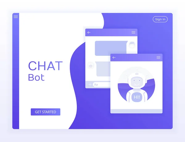 Chat-Schnittstelle mit Dialogfenster. Konzept-Website. Clean-Design-Konzept. SMS-Messenger. moderne Vektorillustration — Stockvektor