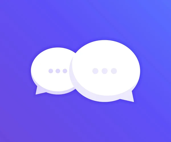 Chat Speech Bubble Icon Icon Vector Logo Template. Иллюстрация в современном плоском стиле — стоковый вектор