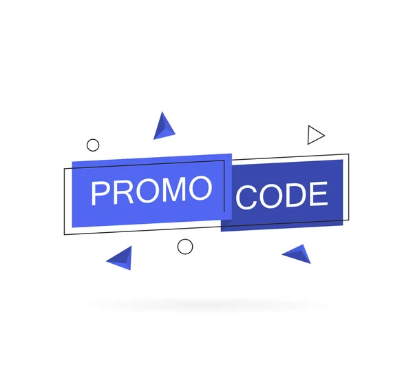 Promo-code, couponcode. Moderne vectorillustratie in vlakke stijl — Stockvector