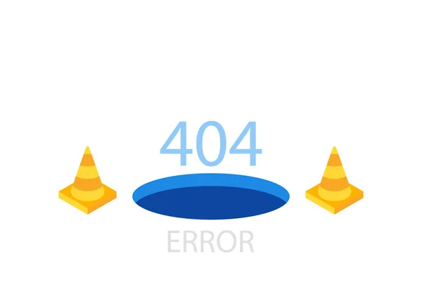 Modelo de página de erro 404 para o site. Ilustração vetorial moderna estilo plano — Vetor de Stock