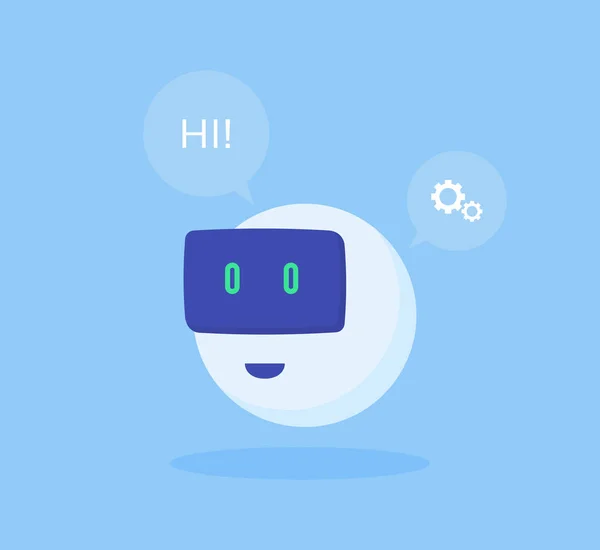 Ikona robota. Chat Bot znak dla usługi pomocy technicznej. Ilustracja wektorowa nowoczesnym stylu płaski — Wektor stockowy