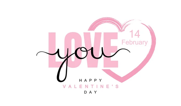 Feliz Dia dos Namorados. Adoro-te. Sê o meu Valentine. Citações inspiradoras. Slogan tipográfico para impressão de t-shirt, design gráfico —  Vetores de Stock