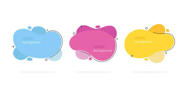 Abstract liquid shape. Fluid design. Modern vector illustration — Stok Vektör