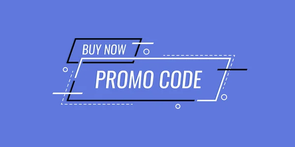 Promo code, coupon code banner design. moderne Vektordarstellung im flachen Stil — Stockvektor