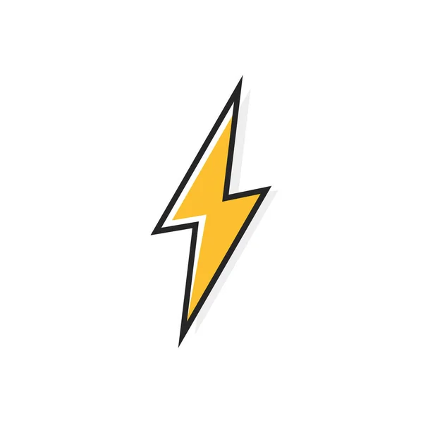 Logotipo de parafuso elétrico relâmpago para suas necessidades. Ícone de trovão. Ilustração vetorial de estilo plano moderno — Vetor de Stock
