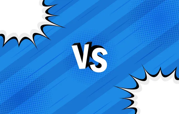 Onderwerp Vs. Versus. Vechten. Retro achtergrond strips stijl ontwerp met halve toon, bliksem. Moderne platte stijl vector illustratie — Stockvector