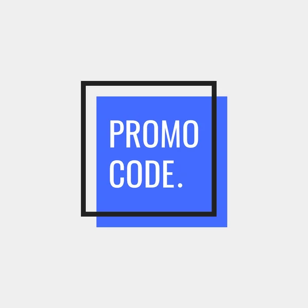 Promocode, Gutscheincode. Geometrische Banner. flache Vektor-Illustration — Stockvektor