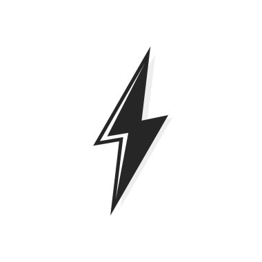 Electric lightning bolt logo design. Thunder icon. Modern flat style vector illustration