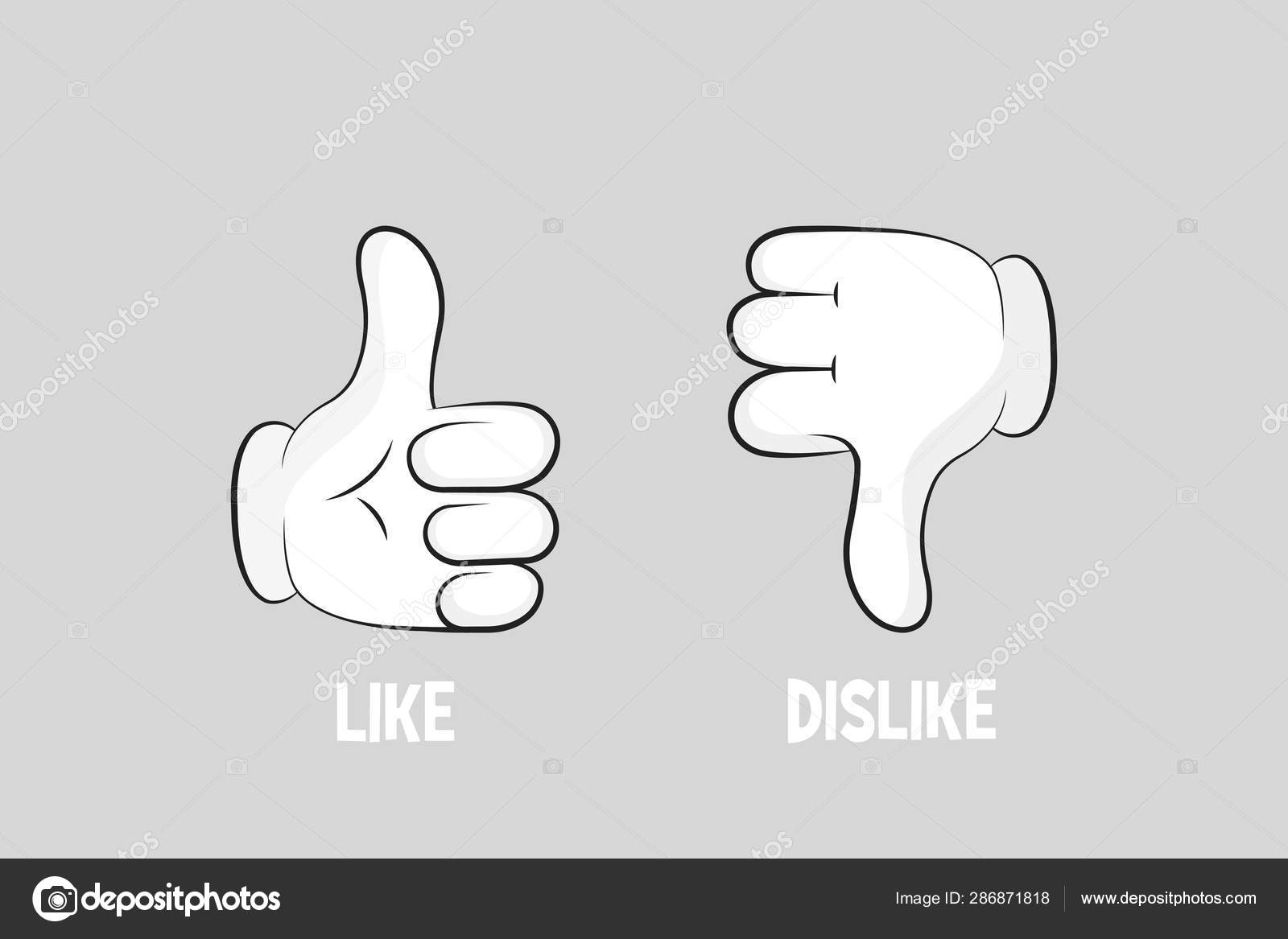 Cartoon Thumbs Up And Down