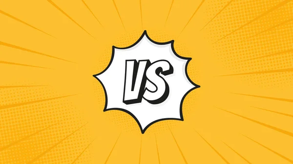 Versus VS sign isolated on fight backgrounds in flat comics style design with halftone, lightning for battle, sport, competition, contest, match game. Vector illustration — 스톡 벡터