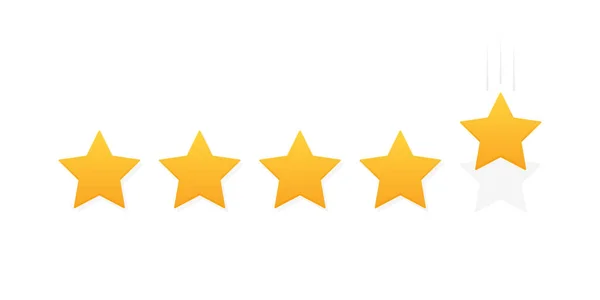 Fünf Sterne Kundenbewertung. moderne flache Vektorillustration — Stockvektor