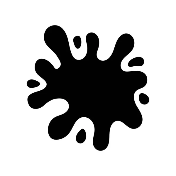 Black paint blots icon. Paint splash monochrome flat symbol. Vector illustration design — 스톡 벡터