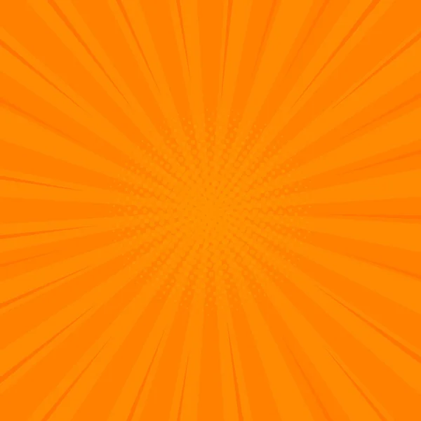 Komiksy Oranžové Retro Pozadí Polotónem Rohy Letní Pozadí Vektorová Ilustrace — Stockový vektor