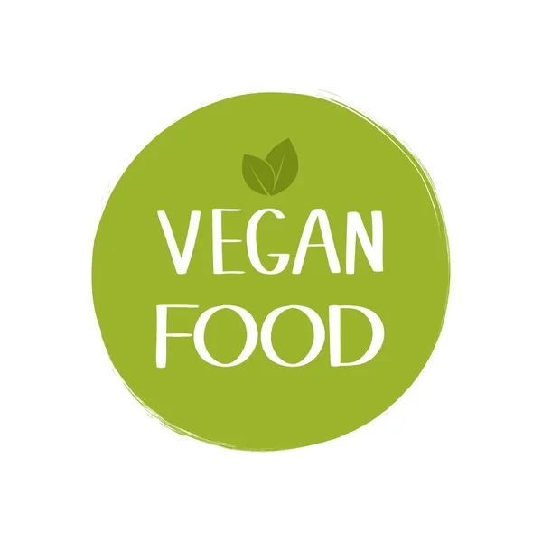 Veganské Etikety Vegetariánská Přírodní Organická Čerstvá Potravinová Nálepka Vektorový Grafický — Stockový vektor
