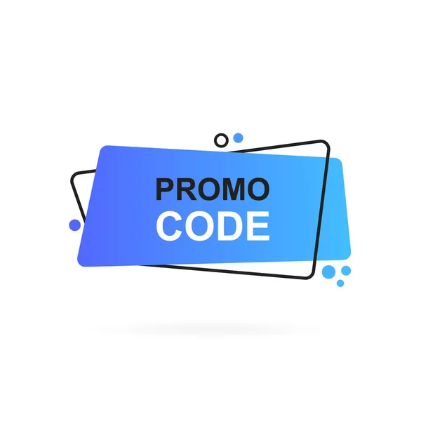 Code Promo Code Promo Bannières Étiquettes Géométriques Illustration Vectorielle Style — Image vectorielle