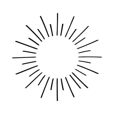 El çizimi karikatür su patlaması. Farklı ışınlar. Vektör illüstrasyonu.