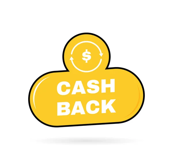 Cashback Logo Geometrische Bel Moderne Lijn Vector Illustratie — Stockvector