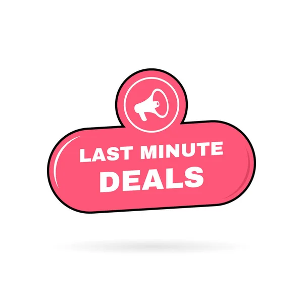 Last Minute Deal Mit Megafon Vektorillustration — Stockvektor
