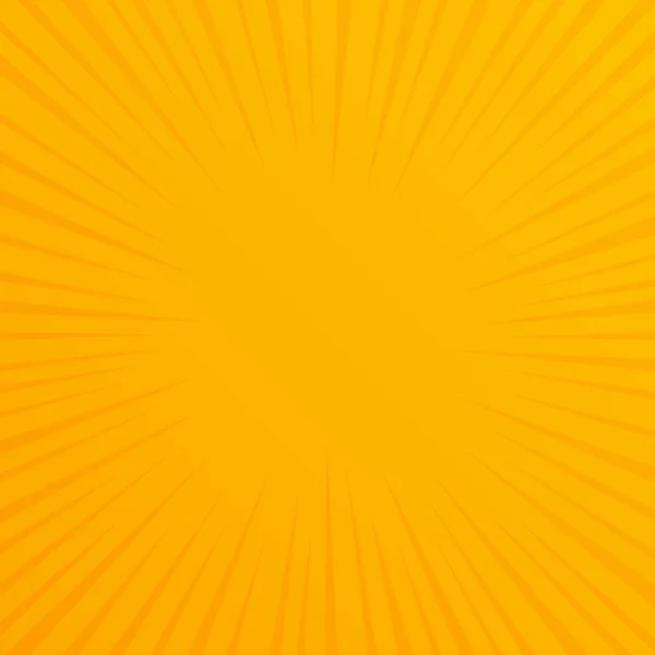 コミック光線と黄色のレトロな背景 夏の背景 漫画本 ポスター 広告デザインのためのレトロポップアートスタイルのベクトルイラスト — ストックベクタ