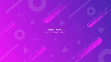 Renkli geometrik arka plan. Akışkan şekiller bileşimi. Evrensel eğilim yarım ton geometrik şekiller. Modern vektör illüstrasyonu.