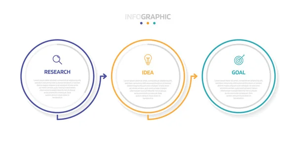 Modèle Infographie Processus Affaires Avec Options Étapes Conception Moderne Mise — Image vectorielle