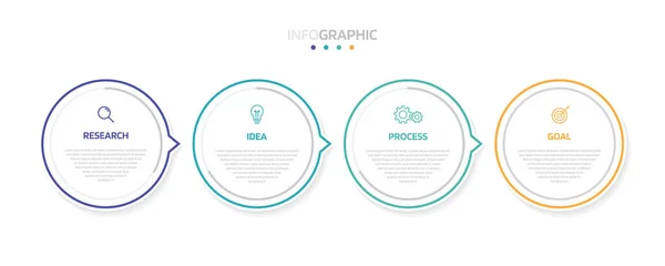 Szablon Infograficzny Procesów Biznesowych Opcjami Lub Krokami Nowoczesny Układ Papieru — Wektor stockowy