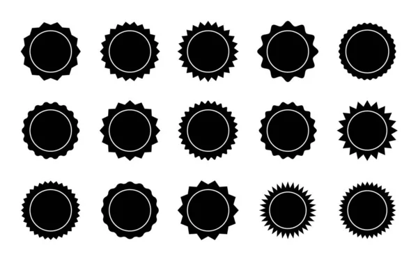 Set Starburst Badges Icon Sunburst Stickers Price Promo Quality Sale — Stock Vector