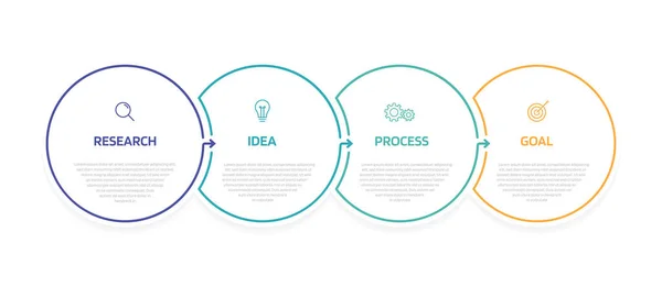 Szablon Infograficzny Procesów Biznesowych Opcjami Lub Krokami Nowoczesny Układ Papieru — Wektor stockowy