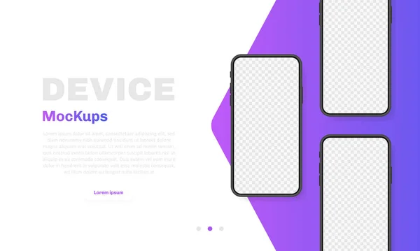 Okostelefon Üres Képernyő Telefon Mockup Telefonmodell Sablon Infografikák Bemutatására Tervezési — Stock Vector