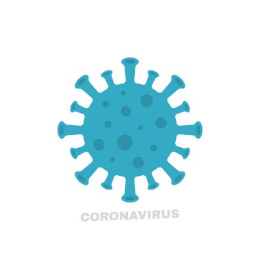 Coronavirus COVID-19 lable. Çin 'den Virüs Wu Han. Enfeksiyon yok ve koronavirüs konseptini durdur. Tehlikeli koronavirüs hücresi. Vektör illüstrasyonu.