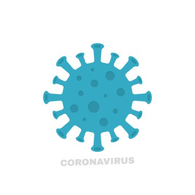 Coronavirus COVID-19 lable. Çin 'den Virüs Wu Han. Enfeksiyon yok ve koronavirüs konseptini durdur. Tehlikeli koronavirüs hücresi. Vektör illüstrasyonu.
