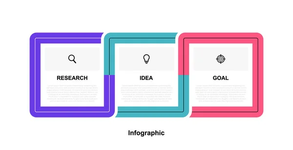 Szablon Infograficzny Procesów Biznesowych Opcjami Lub Krokami Nowoczesny Płaski Design — Wektor stockowy