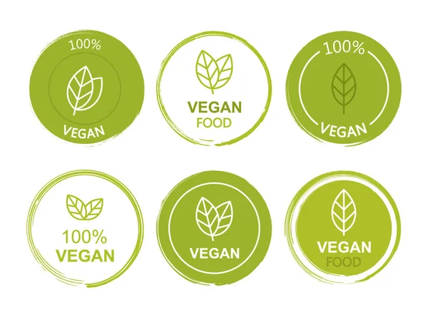 Flaches Veganes Symbol Auf Weißem Hintergrund Setzen Bio Ökologie Bio — Stockvektor