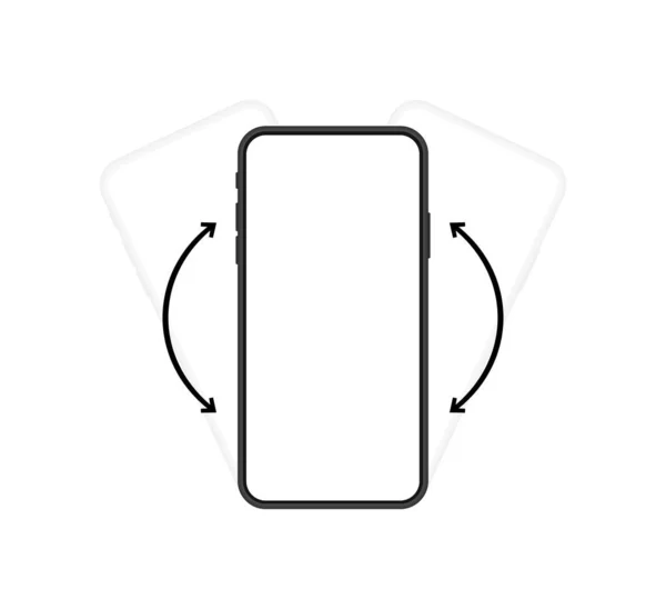 Smartphone Avec Différentes Variantes Position Rotation Tourne Ton Téléphone Illustration — Image vectorielle