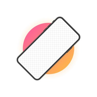 Akıllı telefon boş ekran, telefon modeli. Yeni telefon modeli. Bilgi grafikleri veya sunum UI tasarım arayüzü için şablon.