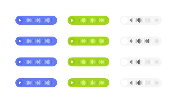 Sesli Mesaj Simgesini Ses Dalgası Ile Ayarla Sosyal Medya Için — Stok Vektör