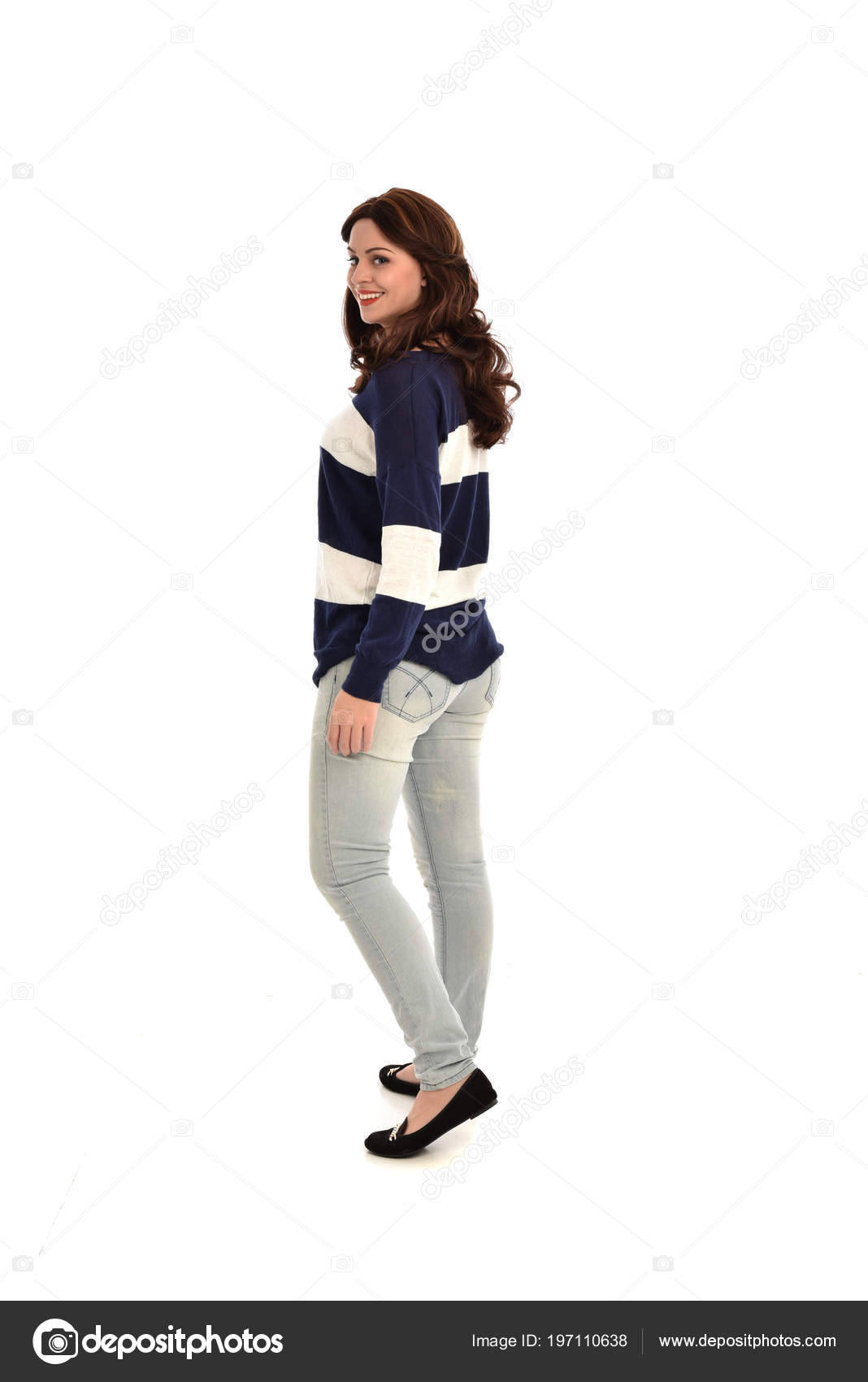 Casual Woman Model Posing Standing Jeans Stock Photo 171116726 |  Shutterstock