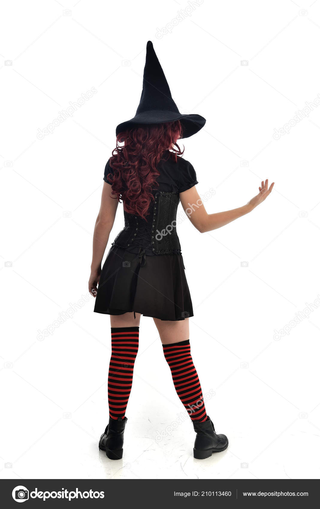 red and black witch costume