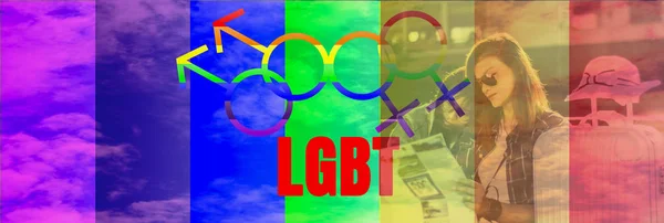 Symboly Hrdosti Práv Rovnosti Lgbt Patří Lesbické Gay Bisexuální Transgender — Stock fotografie