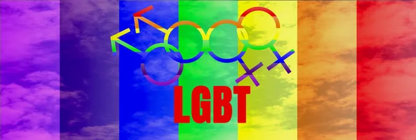 Symboly Hrdosti Práv Rovnosti Lgbt Patří Lesbické Gay Bisexuální Transgender — Stock fotografie