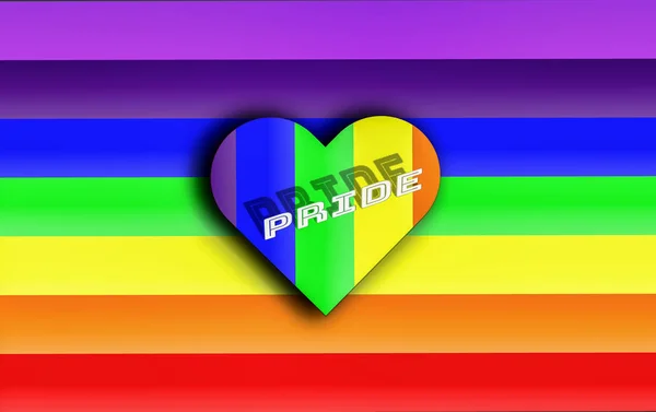Rainbow Koncept Lgbt Symboly Ikony Srdce Hrdosti Práv Rovnosti Patří — Stock fotografie