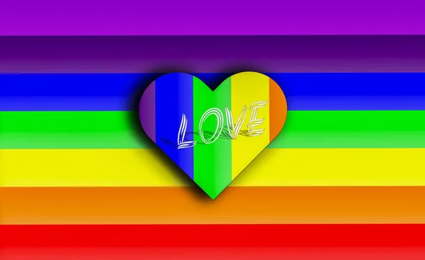 Ikony Lgbt Koncept Rainbow Srdce Lásku Práva Rovnost Patří Lesbické — Stock fotografie