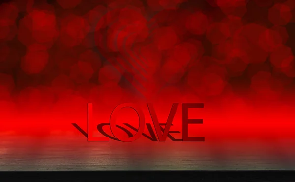 Texte Concept Amour Table Bois Noir Saint Valentin Amour Coeur — Photo