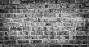 Eski siyah arka plan tuğla duvar hattı ve beyaz oval, kaba su