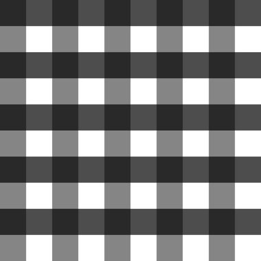 Siyah ve beyaz ekose vektör seamless modeli.