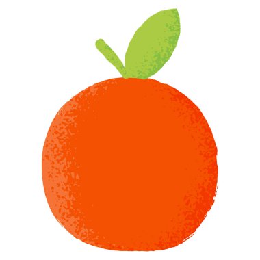Yalıtılmış bir portakal dokulu vektör çizim.