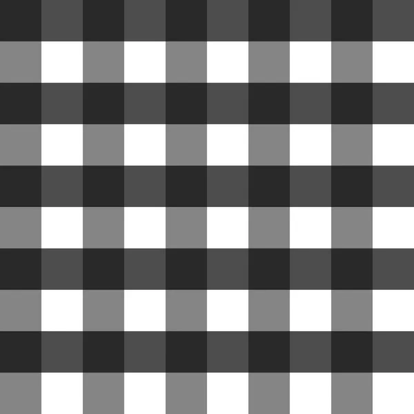 Modello Vettoriale Senza Cuciture Plaid Check Bianco Nero — Vettoriale Stock