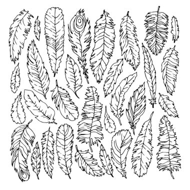 tüy vintage koleksiyonu ayarla